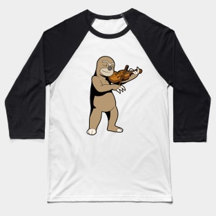 Cartoon sloth playing the violin Baseball T-Shirt